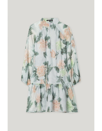 Young Ideas/Henmores - Faded Floral V Neck Short Dress - 3109 Floral Print - 8