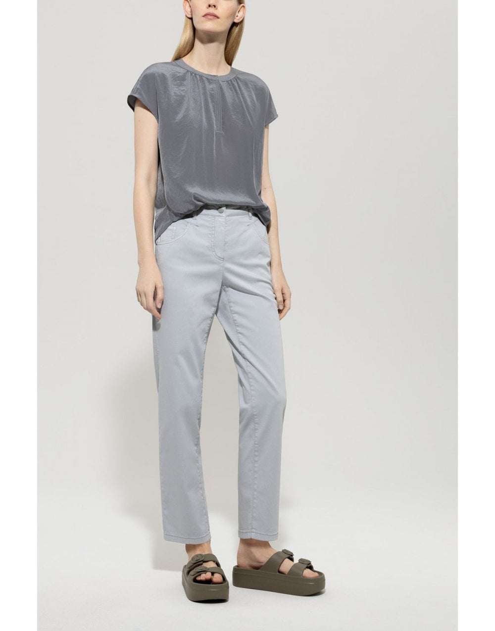 Young Ideas/Henmores - High Stretch Tapered Jean - 1202 Silver Grey - 8