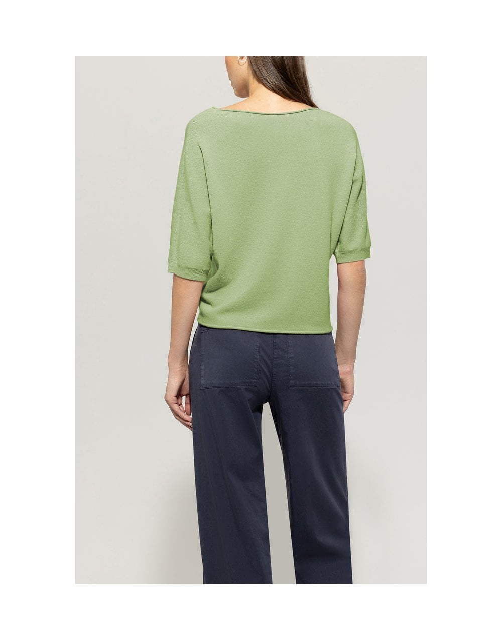 Young Ideas/Henmores - V - Neck Short Sleeve Cashmere Blend Jumper - 219 Light Blue - 10