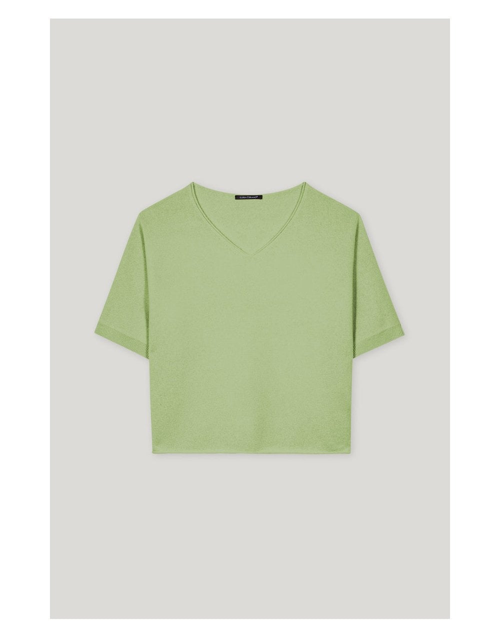 Young Ideas/Henmores - V - Neck Short Sleeve Cashmere Blend Jumper - 219 Light Blue - 10