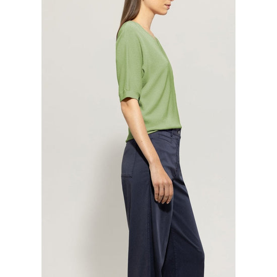 Young Ideas/Henmores - V - Neck Short Sleeve Cashmere Blend Jumper - 219 Light Blue - 10