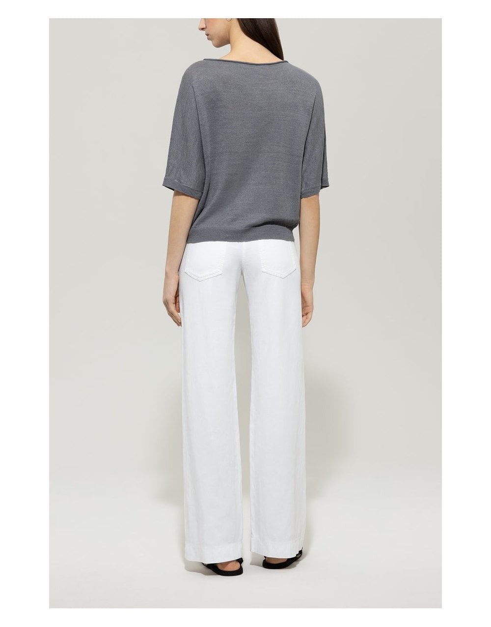 Young Ideas/Henmores - Wide Leg Relaxed Jeans - 0100 Bleached White - 8