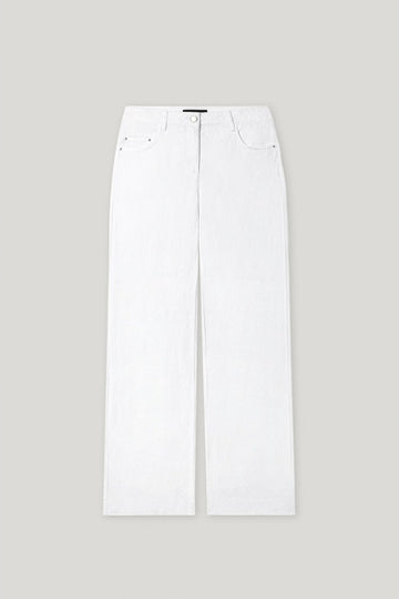 Young Ideas/Henmores - Wide Leg Relaxed Jeans - 0100 Bleached White - 8