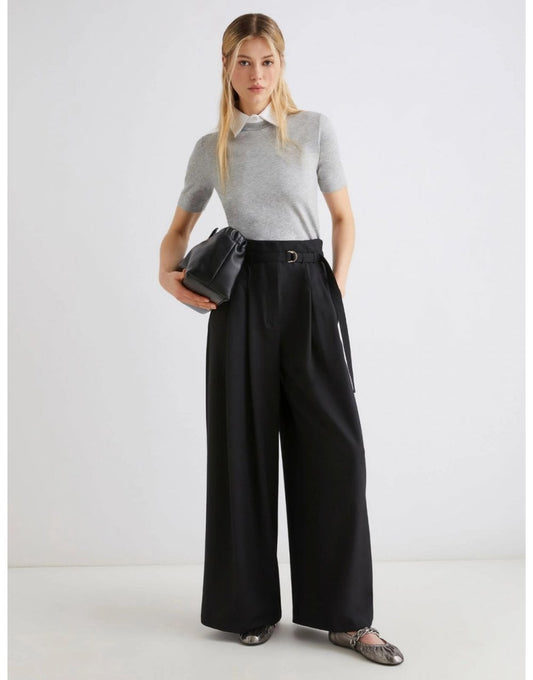 Young Ideas/Henmores - Accorta Diamante Collar Detail Jumper - 004 Grey - S