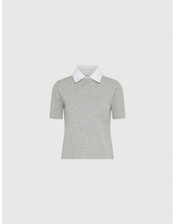 Young Ideas/Henmores - Accorta Diamante Collar Detail Jumper - 004 Grey - S