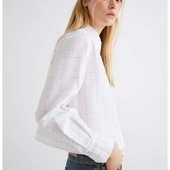 Young Ideas/Henmores - Acume Diamante Square Detail Short Shirt - 007 White - 8