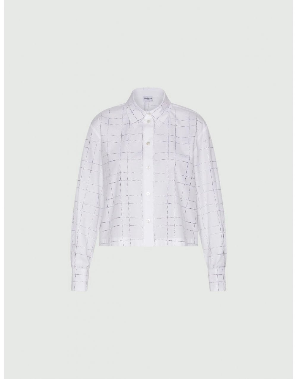 Young Ideas/Henmores - Acume Diamante Square Detail Short Shirt - 007 White - 8