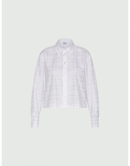 Young Ideas/Henmores - Acume Diamante Square Detail Short Shirt - 007 White - 8