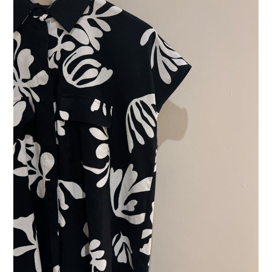 Young Ideas/Henmores - Addotto Leaf Print Short Sleeve Shirt - 001 White - 8