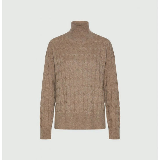 Young Ideas/Henmores - Aereo Textured Knit Funnel Neck Jumper - 001 Ivory - S