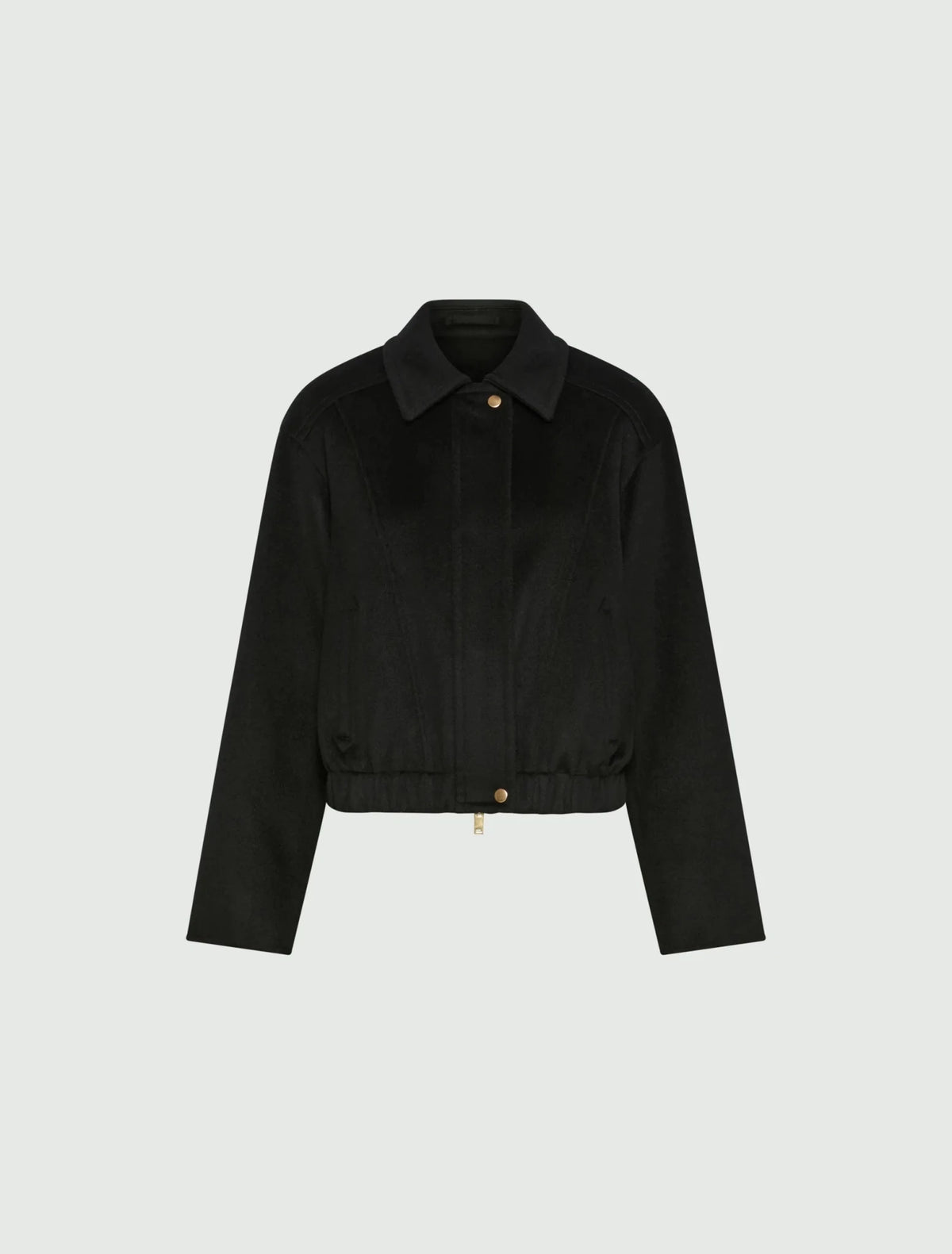 Young Ideas & Henmores -Alarico Elasticated Bottom Short Jacket -004 Black -8