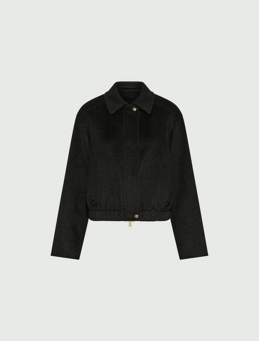 Young Ideas & Henmores -Alarico Elasticated Bottom Short Jacket -004 Black -8