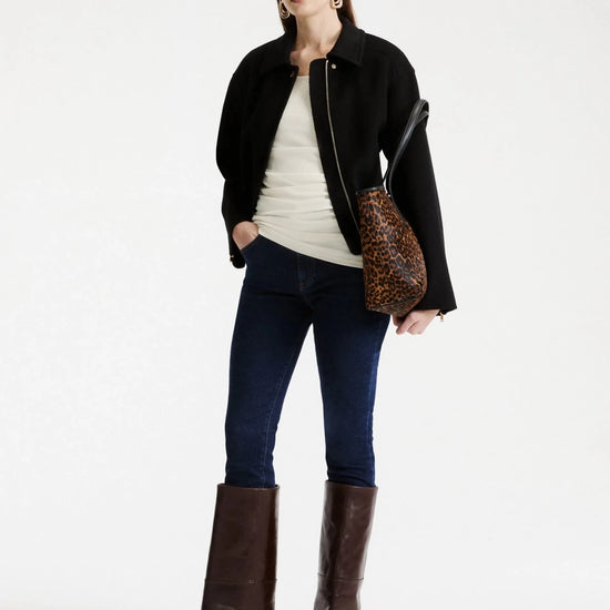 Young Ideas & Henmores -Alarico Elasticated Bottom Short Jacket -004 Black -8