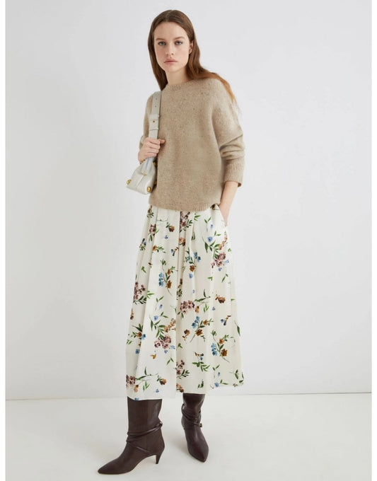 Young Ideas/Henmores - Albina Crew Neck Jumper - 002 Camel - XS