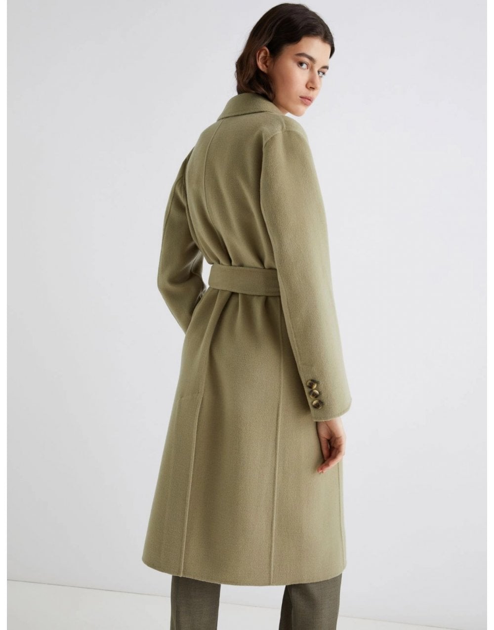 Young Ideas/Henmores - Ara Double Breasted Wool Coat - 006 Sage - 8