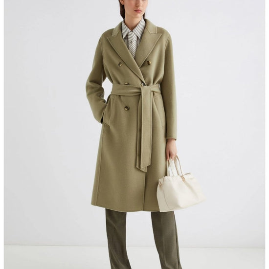 Young Ideas/Henmores - Ara Double Breasted Wool Coat - 006 Sage - 8