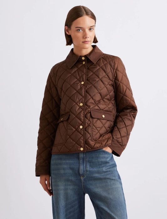 Young Ideas/Henmores - Asti Quilted Jacket - 003 Chocolate - 8