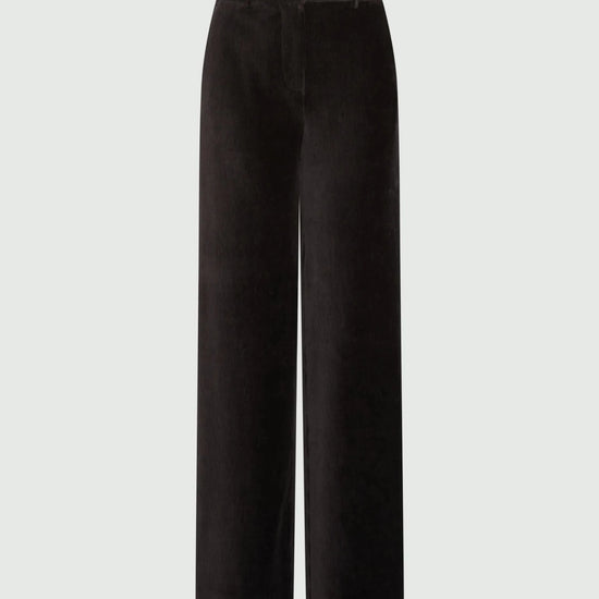 Young Ideas & Henmores -Astrale Corduroy Wide Leg Trousers -002 Dark Grey -8