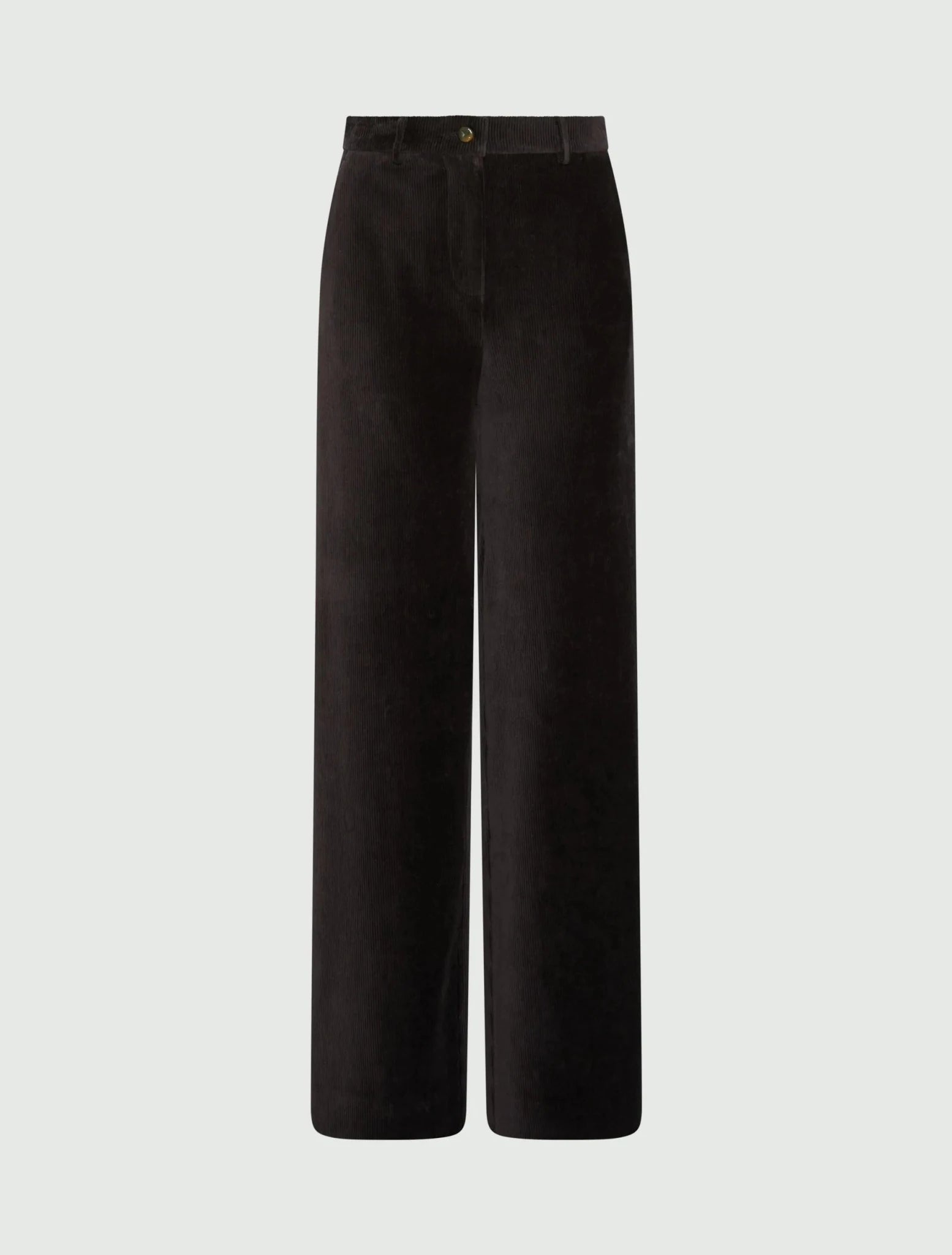 Young Ideas & Henmores -Astrale Corduroy Wide Leg Trousers -002 Dark Grey -8