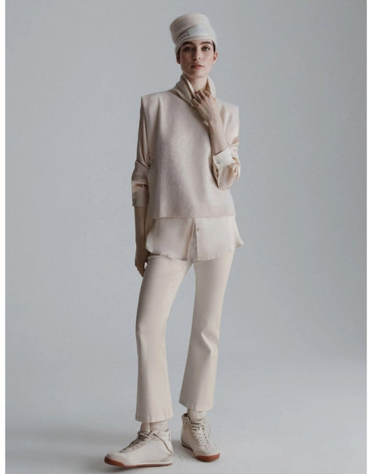 Young Ideas/Henmores - Bunny Satin Shirt - 001 Cream - 8