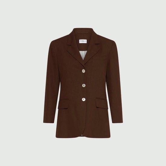 Young Ideas/Henmores - Cachi Linen Mix Blazer - 002 Brown - 8