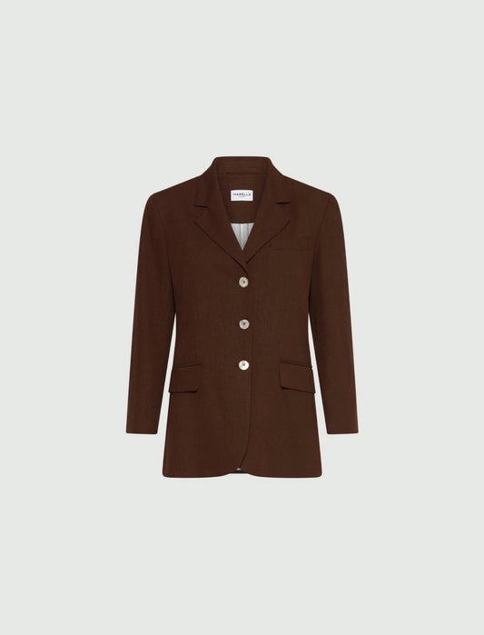 Young Ideas/Henmores - Cachi Linen Mix Blazer - 002 Brown - 8