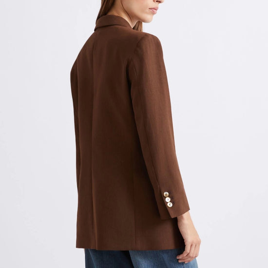 Young Ideas/Henmores - Cachi Linen Mix Blazer - 002 Brown - 8