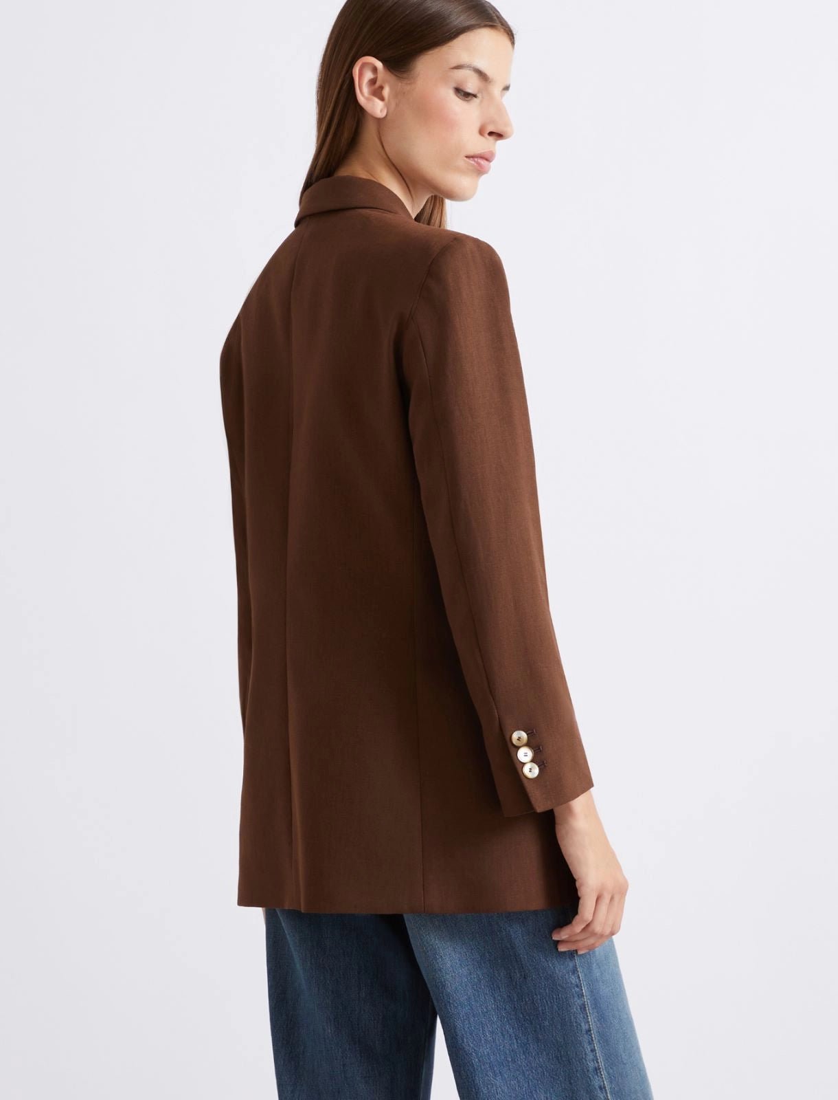 Young Ideas/Henmores - Cachi Linen Mix Blazer - 002 Brown - 8