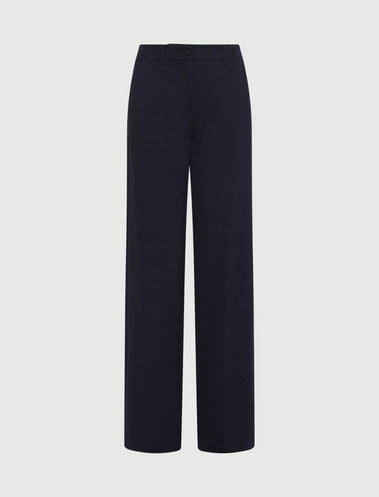 Young Ideas/Henmores - Clarino Straight Leg Jersey Trousers - 004 Navy - 8