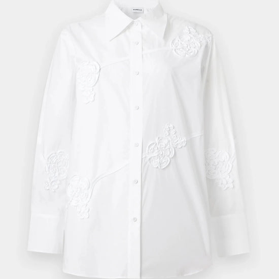 Young Ideas/Henmores - Comune Poplin Embroidered Shirt - 001 White - 6