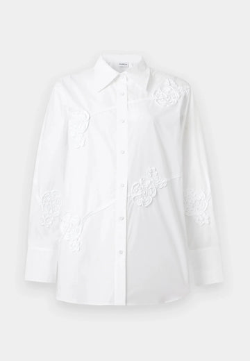 Young Ideas/Henmores - Comune Poplin Embroidered Shirt - 001 White - 6