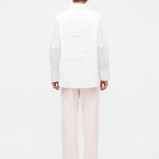 Young Ideas/Henmores - Comune Poplin Embroidered Shirt - 001 White - 6