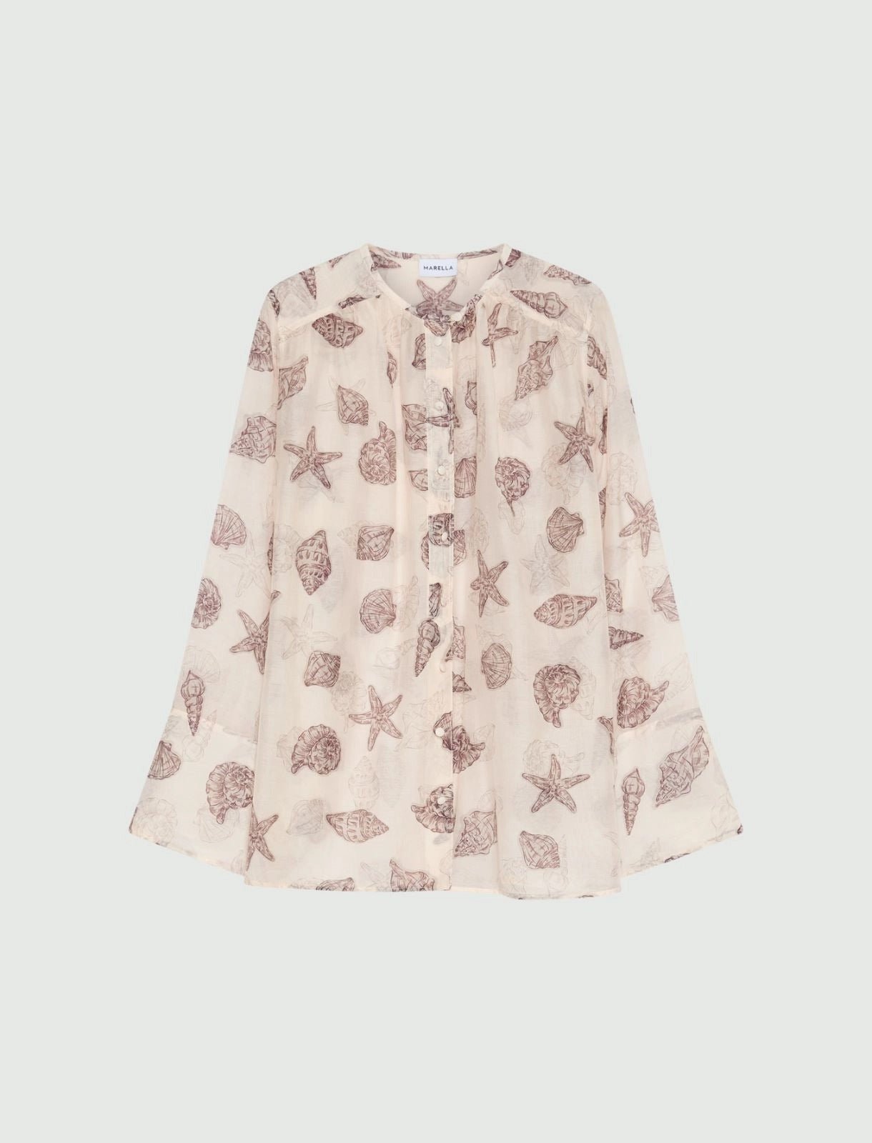 Young Ideas & Henmores -Disco Voile Sea Shell Shirt -004 Cream -6