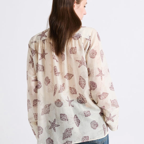Young Ideas & Henmores -Disco Voile Sea Shell Shirt -004 Cream -6