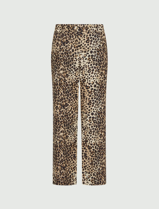 Young Ideas/Henmores - Dominio Wide Leg Leopard Trousers - 001 Leopard - 8