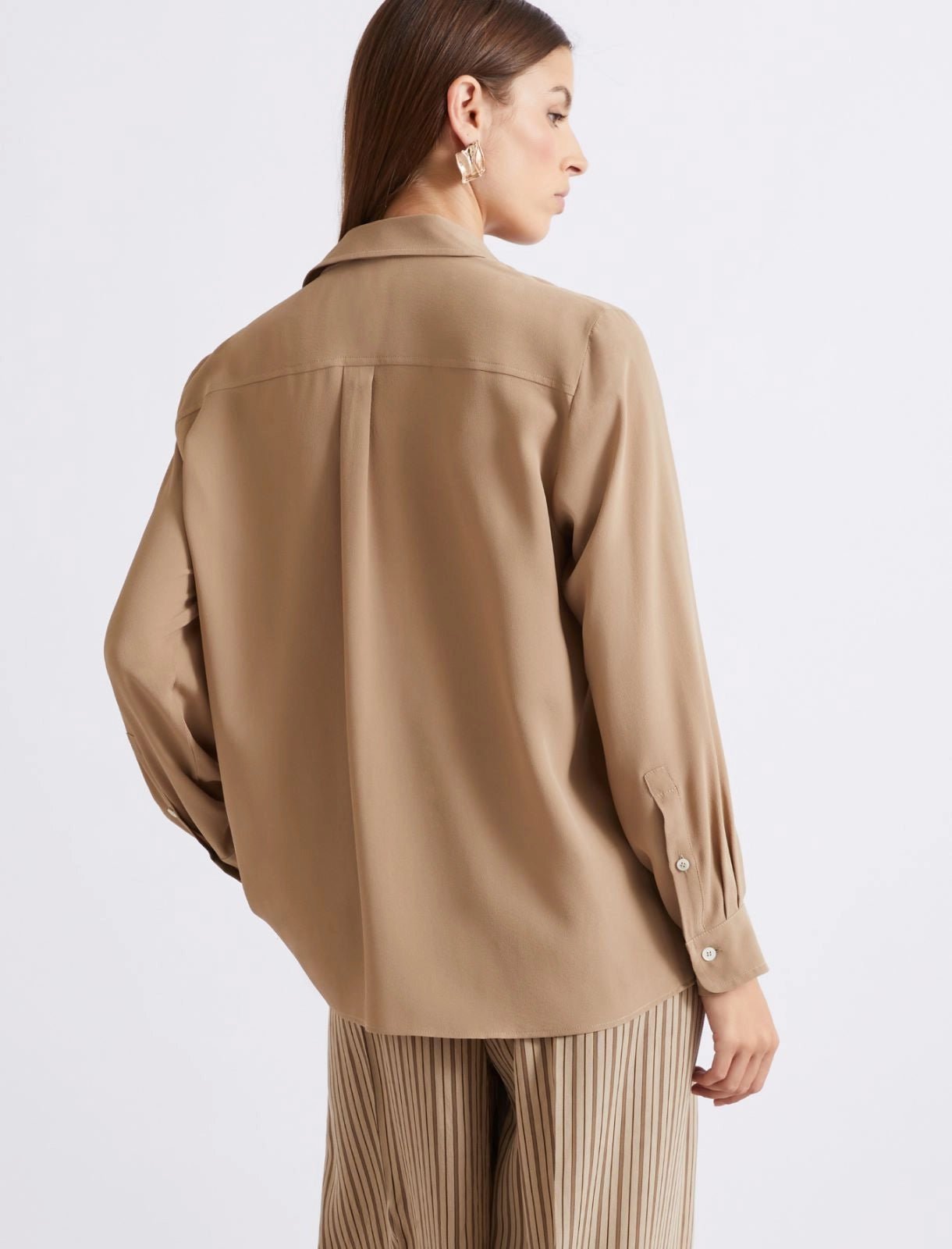 Young Ideas/Henmores - Febe Double Pocket Silk Mix Shirt - 002 Natural - 8