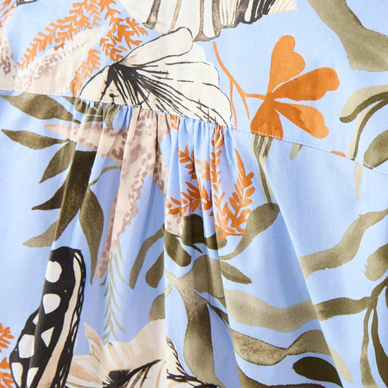 Young Ideas/Henmores - Formosa Poplin Sea Print Shirt - 002 Light Blue - 8