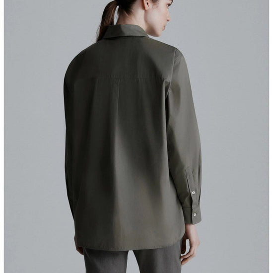 Young Ideas/Henmores - Frizzo Poplin Cotton Shirt - 002 Olive - 8