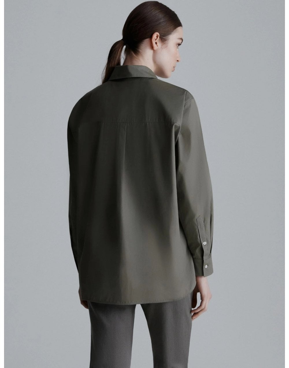 Young Ideas/Henmores - Frizzo Poplin Cotton Shirt - 002 Olive - 8