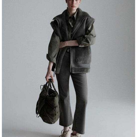 Young Ideas/Henmores - Frizzo Poplin Cotton Shirt - 002 Olive - 8