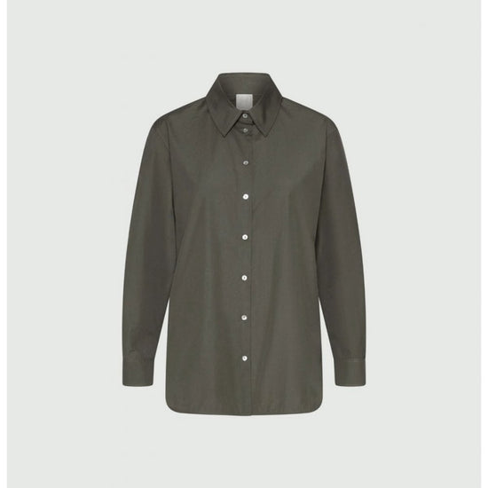 Young Ideas/Henmores - Frizzo Poplin Cotton Shirt - 002 Olive - 8