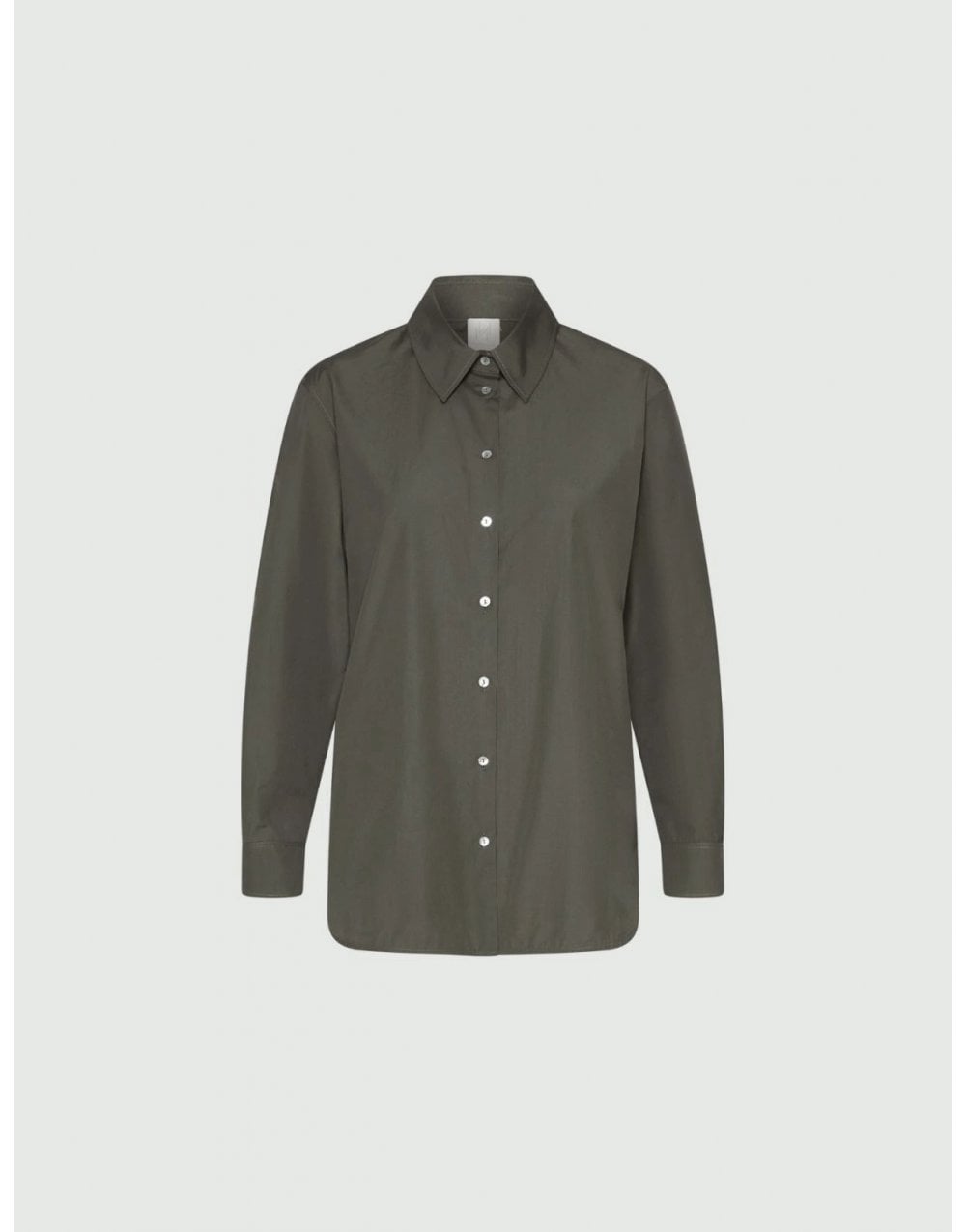 Young Ideas/Henmores - Frizzo Poplin Cotton Shirt - 002 Olive - 8