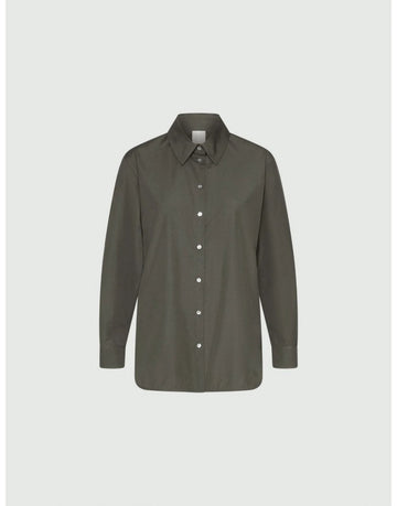 Young Ideas/Henmores - Frizzo Poplin Cotton Shirt - 002 Olive - 8