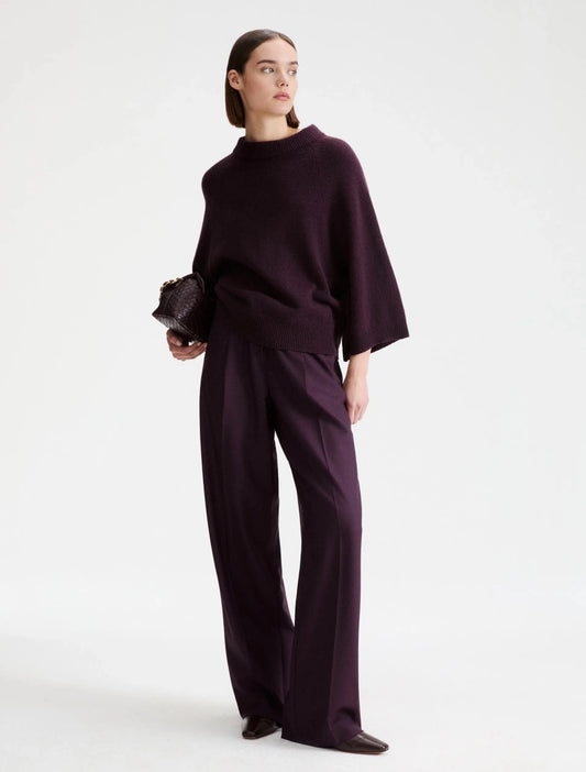 Young Ideas & Henmores -Fumetto Wool Elasticated Trousers -002 Blackberry -8