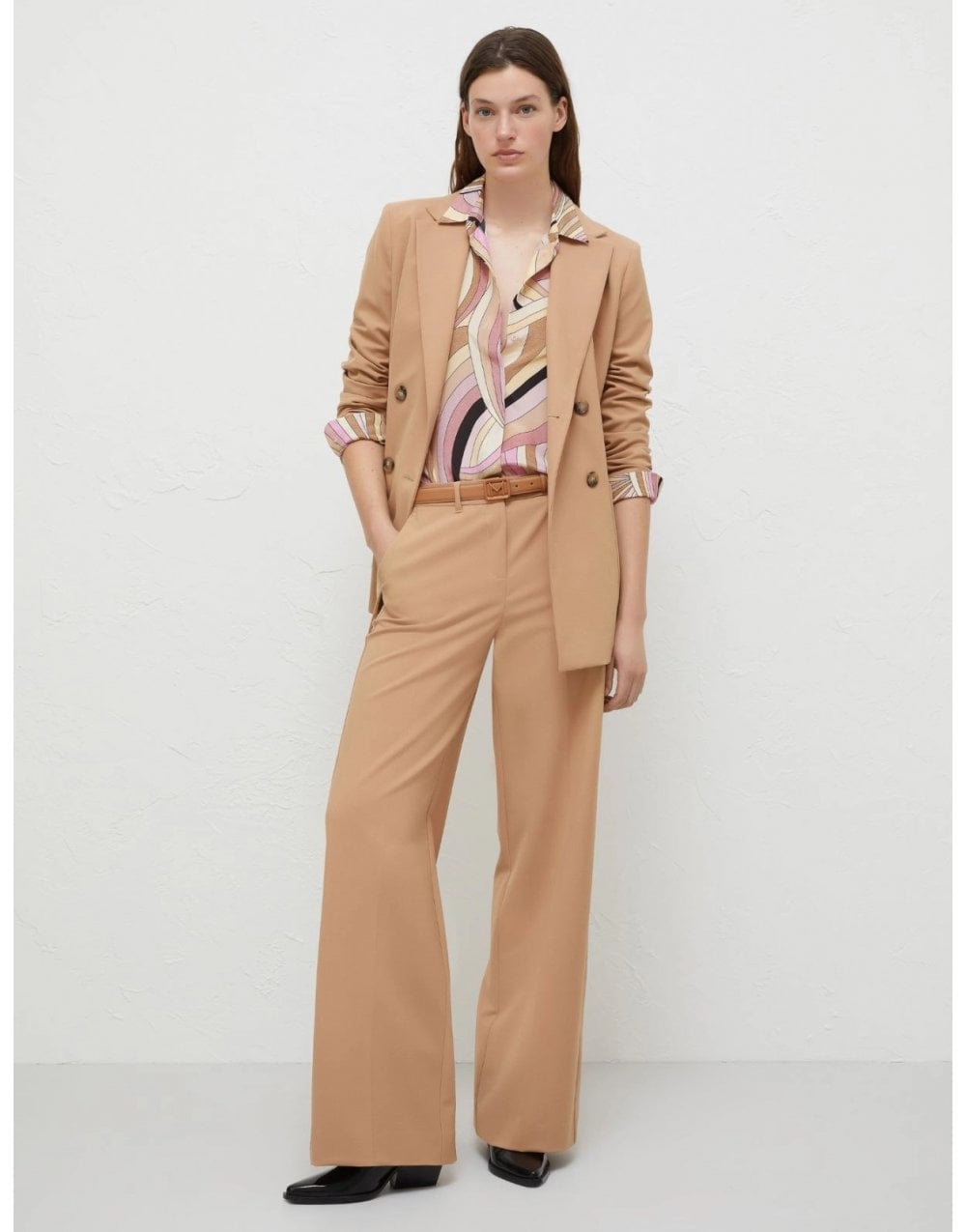 Young Ideas/Henmores - Galoppo Wide Leg Trousers - 003 Camel - 8