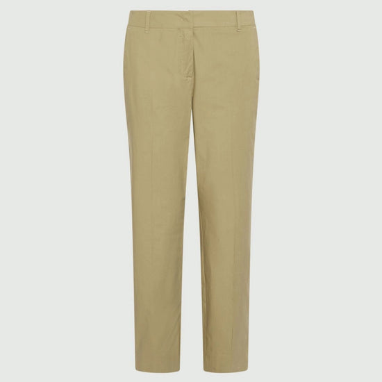 Young Ideas/Henmores - Gettone Poplin Straight Leg Trousers - 003 Khaki - 8