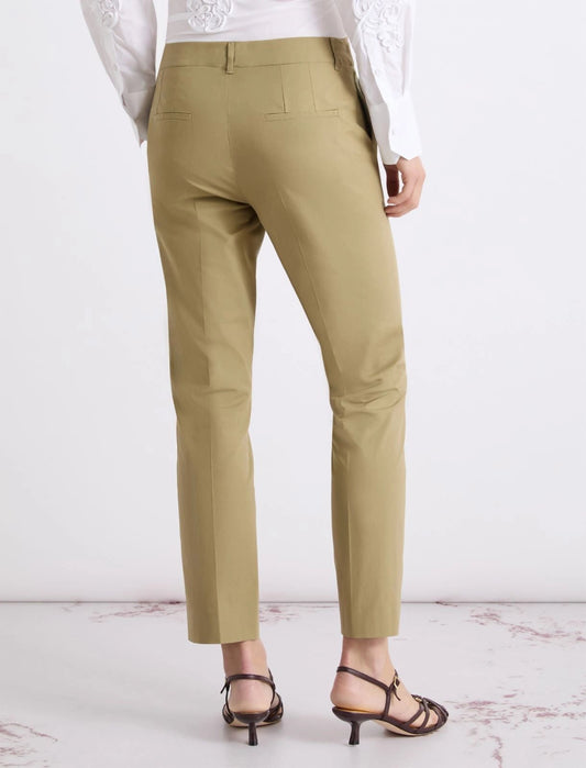Young Ideas/Henmores - Gettone Poplin Straight Leg Trousers - 003 Khaki - 8