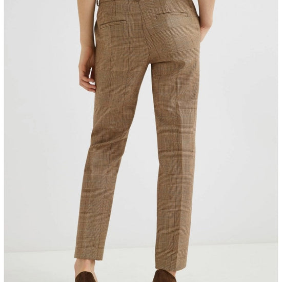 Young Ideas/Henmores - Margie Plaid Straight Leg Trousers - 006 Honey Galles - 8