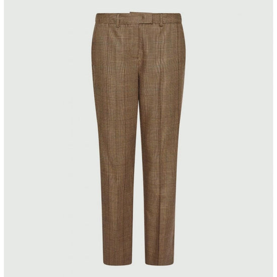 Young Ideas/Henmores - Margie Plaid Straight Leg Trousers - 006 Honey Galles - 8