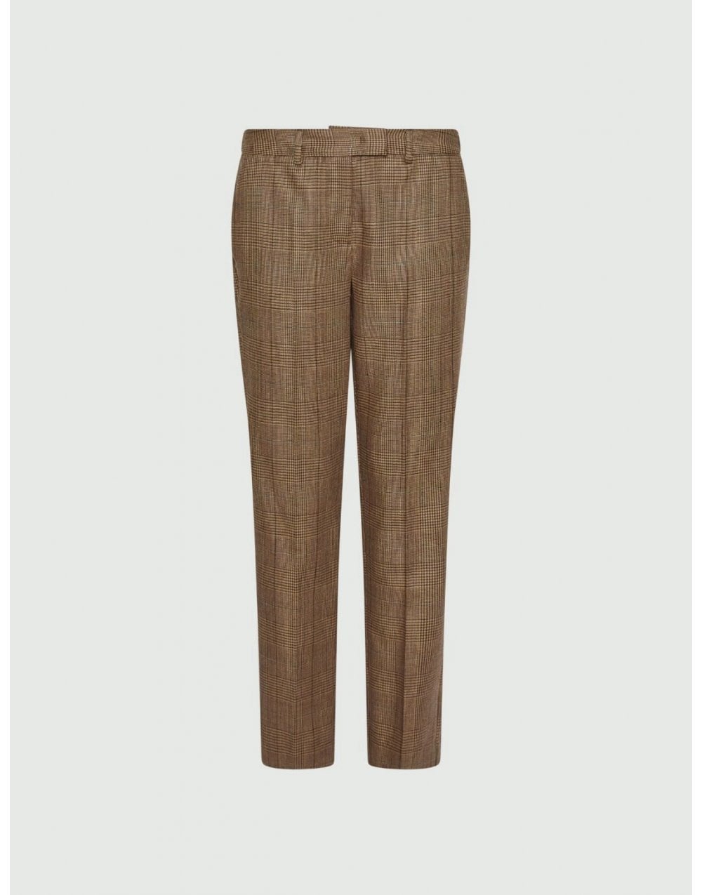 Young Ideas/Henmores - Margie Plaid Straight Leg Trousers - 006 Honey Galles - 8